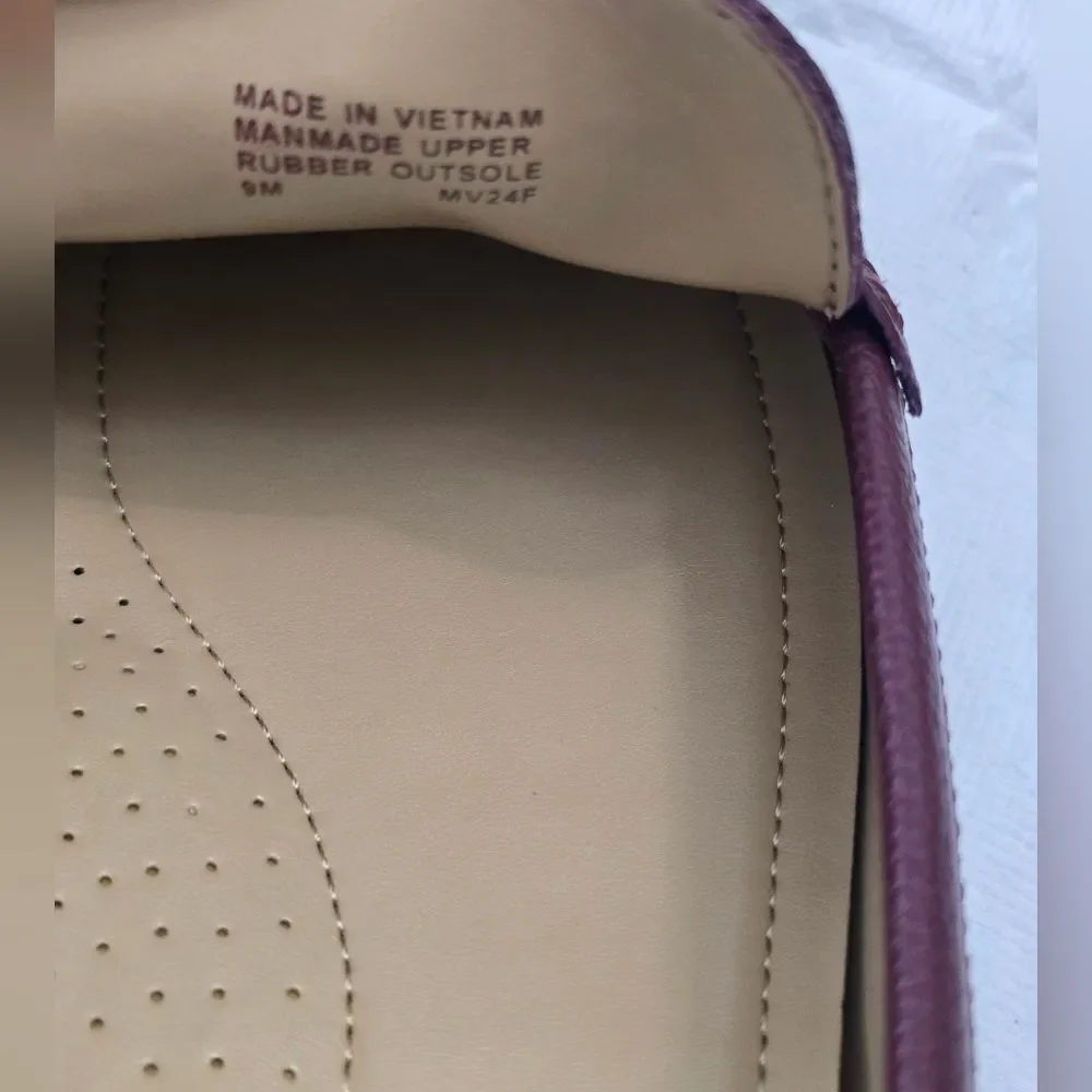 Michael Kors Fulton Driver Burgundy Loafers NIB
